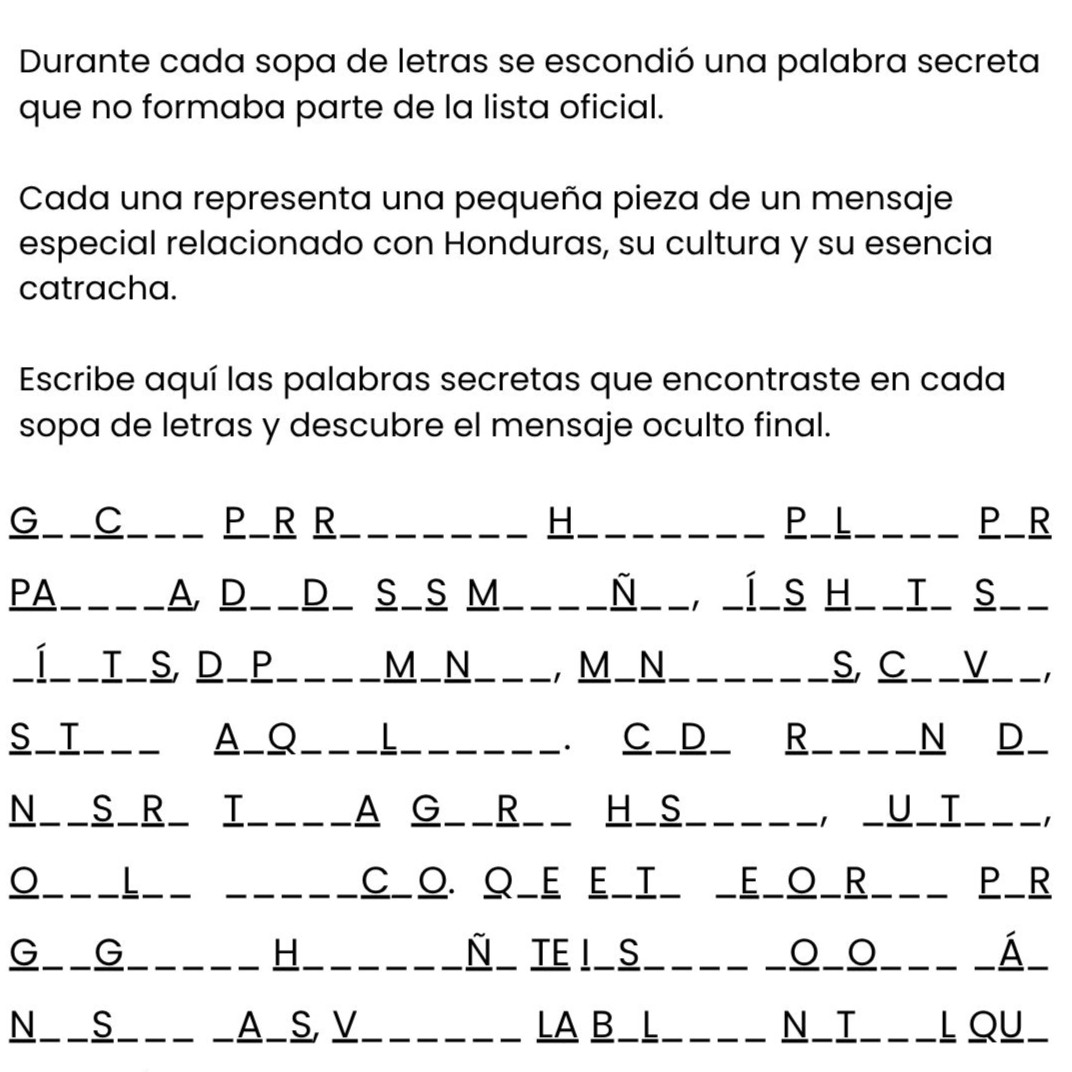 Encuentra la palabra secreta en cada puzzle